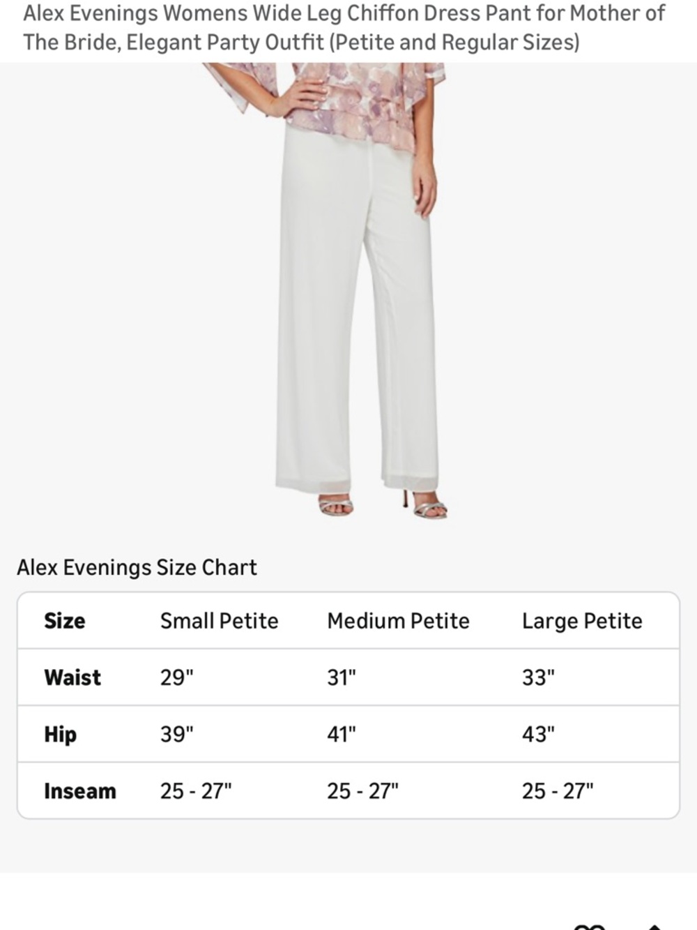 NWT Alex Evenings pants, sheer overlay, fully lined. Pull-on elastic waist. - Picture 7 of 7